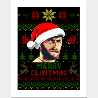 Clint Eastwood Merry Clintmas Posters and Art